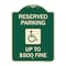 Signmission Reserved Parking Up to $500 Fine Handicapped Heavy-Gauge Aluminum Sign, 24" x 18", G-1824-23002 A-DES-G-1824-23002 - alternate 1